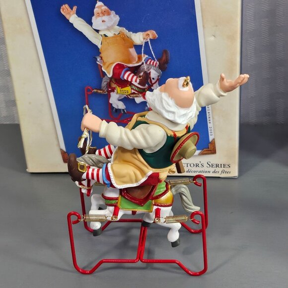 Vintage Hallmark Keepsake Ornament Pack of 2 Toymaker Santa Carving Santa New Wi - Picture 6 of 6
